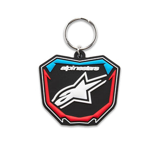 Alpinestars Plate Key Fob - Black/Blue/Red