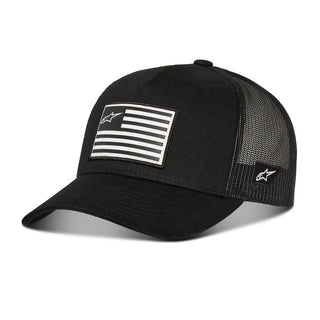 Alpinestars Flag Flat Trucker Hat - Black/Black