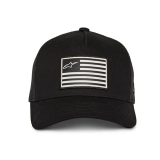 Alpinestars Flag Flat Trucker Hat - Black/Black