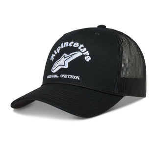 Alpinestars Baron One Size Trucker Hat Cap - Black / Black