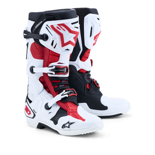 Alpinestars Tech 10 Boots 2020 - White Black Bright Red