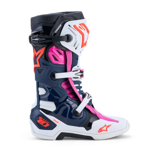 Alpinestars Tech 10 Supervented Boots MY20 - Dark Blue White Black Fuchsia