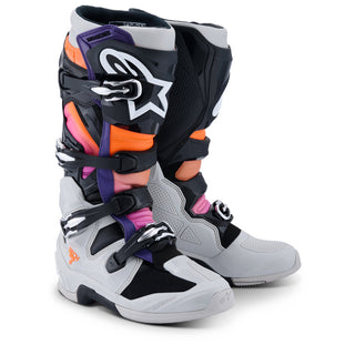 Alpinestars Tech 7 (MY25) Boots - Black Light-Gray Fluro-Orange Magenta