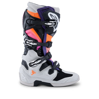 Alpinestars Tech 7 (MY25) Boots - Black Light-Gray Fluro-Orange Magenta