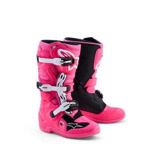Alpinestars Tech 7 S Youth Boots - Pink Fluo Black White