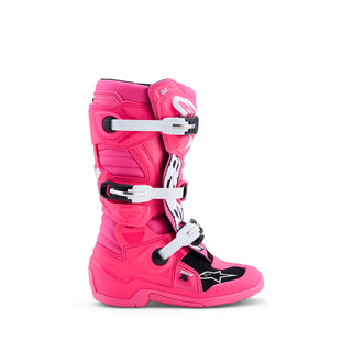 Alpinestars Tech 7 S Youth Boots - Pink Fluo Black White