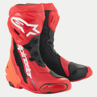 Alpinestars Supertech R V2 Vented Boots - Red Fluro Red
