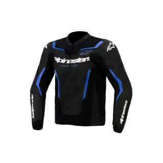 Alpinestars GP Force V2 Airflow Leather Jacket - Black / Metallic Blue