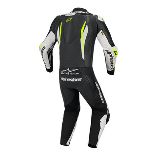 Alpinestars GP Tech V5 One-Piece Leather Suit - Black / White / Yellow Fluro