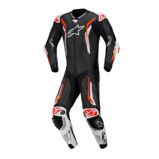 Alpinestars GP Tech V5 One-Piece Leather Suit - Black / White / Red Fluro