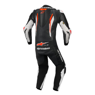 Alpinestars GP Tech V5 One-Piece Leather Suit - Black / White / Red Fluro