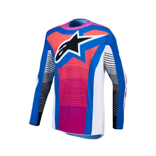 Alpinestars 2027 Techstar Maven Jersey - White / Hot Coral / Blithe Blue