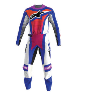 Alpinestars Youth Supertech Maven Jersey 2027 - White Hot Coral Blithe Blue