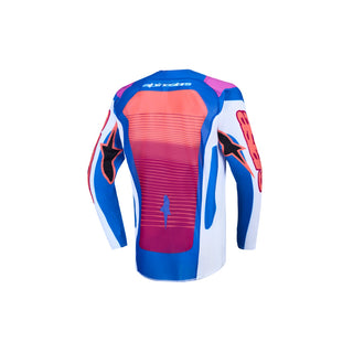 Alpinestars Youth Supertech Maven Jersey 2027 - White Hot Coral Blithe Blue