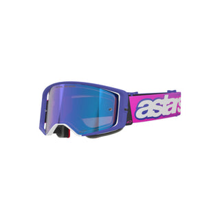Alpinestars MX26 Supertech Vista Goggle – Purple Fluro Pink Mirror Blue Lens