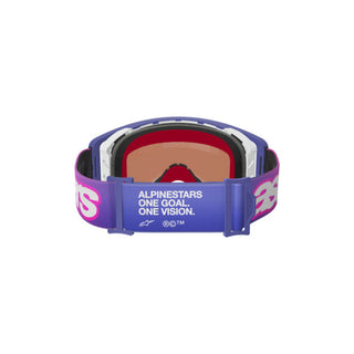 Alpinestars MX26 Supertech Vista Goggle – Purple Fluro Pink Mirror Blue Lens