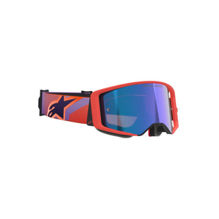 Alpinestars MX26 Supertech Vision Corp Goggle – Hot Coral Purple Mirror Blue Lens