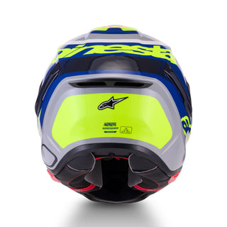 Alpinestars Supertech SR7 Lumen ECE06/DOT Full Face Helmet  Silver/Black/Pink Fluro/Yellow Gloss