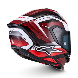 Alpinestars S-R7 Kinetis ECE06/DOT Full Face Helmet - Black/White/Red Gloss