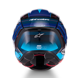 Alpinestars Supertech SR7 Kinetis ECE06/DOT Full Face Helmet  Black/Blue Fluro/Pink/White Gloss