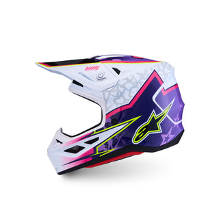 Alpinestars SM7 Blaster ECE06 Full Face Helmet - Purple / Pink / White / Glossy