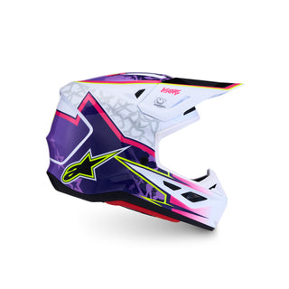 Alpinestars SM7 Blaster ECE06 Full Face Helmet - Purple / Pink / White / Glossy