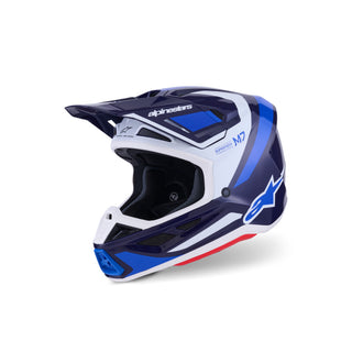 Alpinestars SM7 Rise ECE06 Helmet - Blue/White/Glossy