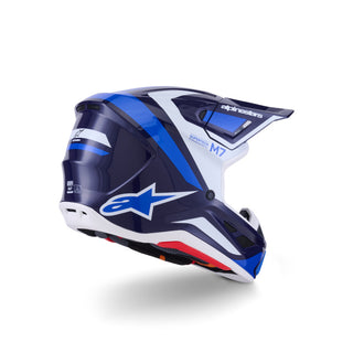 Alpinestars SM7 Rise ECE06 Helmet - Blue/White/Glossy