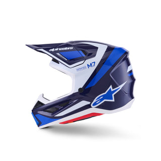 Alpinestars SM7 Rise ECE06 Helmet - Blue/White/Glossy