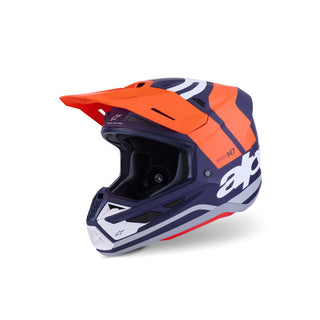 Alpinestars SM7 Core ECE06 Helmet - Orange/Blue Matt