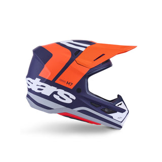 Alpinestars SM7 Core ECE06 Helmet - Orange/Blue Matt