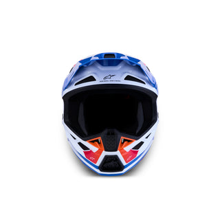 Alpinestars SM7 Core ECE06 Full Face Helmet - White / Blue / Orange / Pink / Glossy