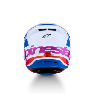 Alpinestars SM7 Core ECE06 Full Face Helmet - White / Blue / Orange / Pink / Glossy
