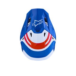 Alpinestars SM7 Core ECE06 Full Face Helmet - White / Blue / Orange / Pink / Glossy