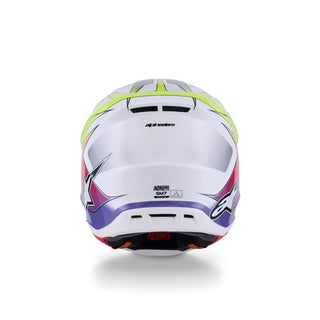 Alpinestars SM7 Fuse ECE06 Helmet - White/Fluro-Yellow/Purple/Glossy