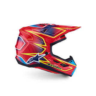 Alpinestars SM7 Cast ECE06 Full Face Helmet - Red / Yellow Fluo / Blue / Glossy