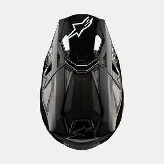 Alpinestars SM10 ECE 22.06 One Size Helmet Solid Visor – Black Gloss Carbon
