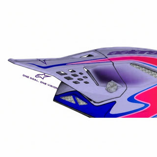 Alpinestars SM10 JL ECE 22.06 One Size Helmet Visor – Purple Fluro Pink Fluro Yellow Glossy