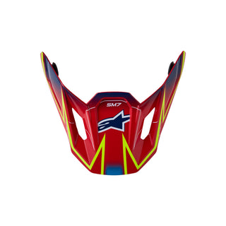 Alpinestars SM7 Cast Visor ECE06 - Red Yellow Fluo Blue Glossy
