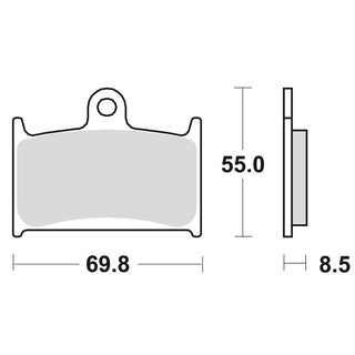 Braking CM55 Road Sintered Fron Brake Pads - 707CM55