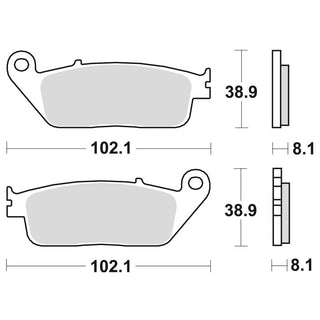 Braking CM55 Road Sintered Fron Brake Pads - 716CM55