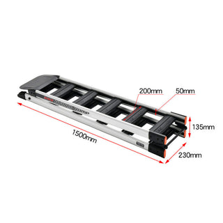 DRC Hybrid Alloy-Nylon Folding Loading Ramp 210cm x 20cm - 175kg Capacity