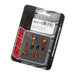 DRC Aluminum M6 Gold Flange Bolts 12mm - Pack of 4
