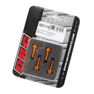 DRC Aluminum M6 Gold Flange Bolts 16mm - Pack of 4