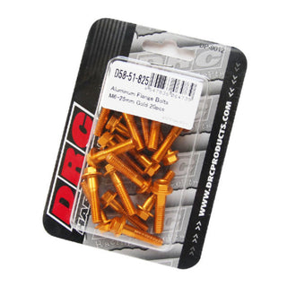 DRC Aluminum M6 Gold Flange Bolts 25mm - Pack of 20