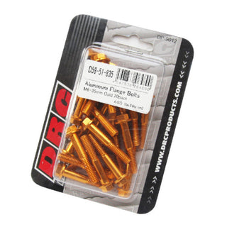 DRC Aluminum M6 Gold Flange Bolts 35mm - Pack of 20