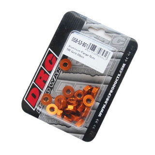 DRC Aluminum M6 Gold Flange Nuts - Pack of 20
