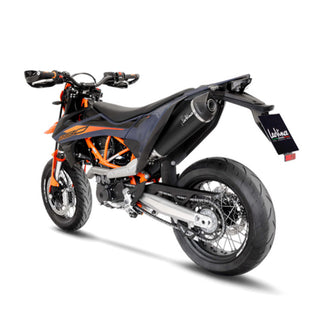 LeoVince Nero Stainless Black Slip-On Exhaust for KTM 690 & Gas Gas ES700
