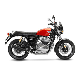 LeoVince Classic Racer Black Edition 2 Slip-On Exhaust For Royal Enfield Continental GT 650 / Interceptor 650