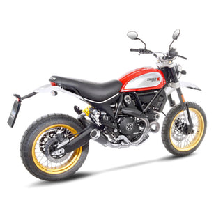 LoeVince LV-10 Slip-On Exhaust Stainless Black for Ducati Scrambler 800 Desert Sled 17-22